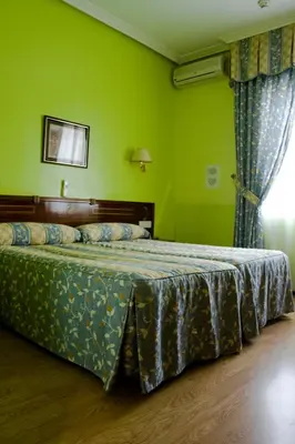 Cama o camas de una habitación en Hostal Centro Sol Madrid