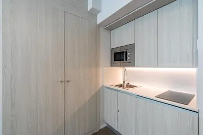 Una cocina o zona de cocina en Residencia Universitaria Resa Claudio Coello