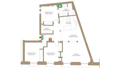 Plano de Brand New Amazing 3BD 2BD Gran Vía-Malasaña