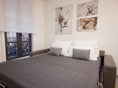 Cama o camas de una habitación en Apartamento nuevo y de lujo en puerta del sol