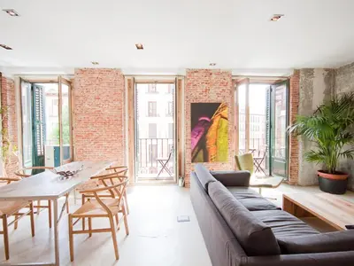 Zona de estar de Gran apartamento de diseño @plazasanmiguel *lujo*