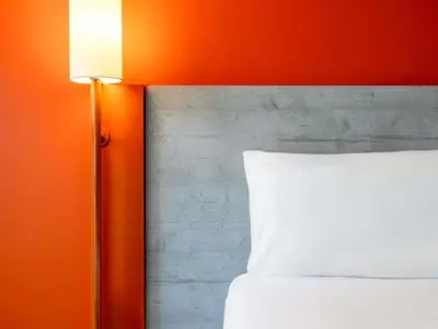 Cama o camas de una habitación en Ibis Budget Madrid Centro Lavapies