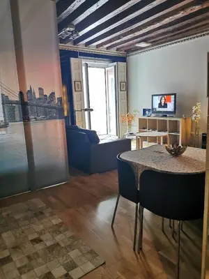 Una televisión o centro de entretenimiento en Apartamento MADRID CENTRO GRAN VIA - CALLAO