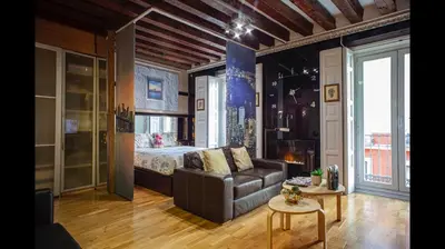 Cama o camas de una habitación en Apartamento MADRID CENTRO GRAN VIA - CALLAO