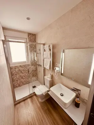 Un baño de Hostal Abadia Madrid