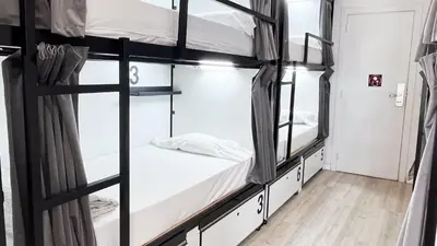 Cama o camas de una habitación en Way Hostel Madrid