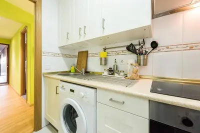 Una cocina o zona de cocina en Ático en Céntrico edificio cerca de la Gran Vía - Madrid