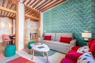 Zona de estar de Slow Suites Chueca
