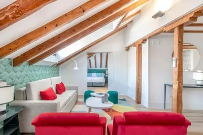 Zona de estar de Slow Suites Chueca
