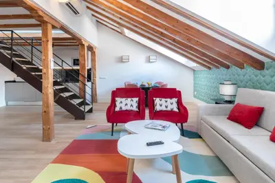 Zona de estar de Slow Suites Chueca
