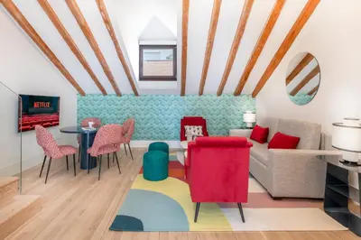 Zona de estar de Slow Suites Chueca