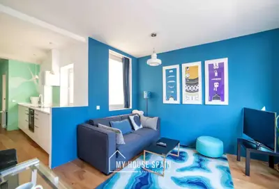 Zona de estar de MyHouseSpain - Modern penthouse close to Gran Via - Big Terrace