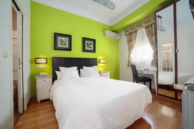 Cama o camas de una habitación en Hostal Adria Santa Ana