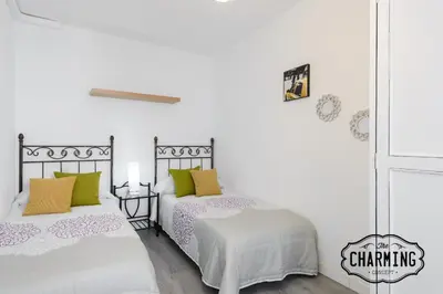 Cama o camas de una habitación en Argensola - Apartamento de 2 dormitorios con Terraza