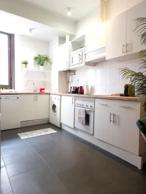 Una cocina o zona de cocina en Apartamento moderno junto a la Gran Via