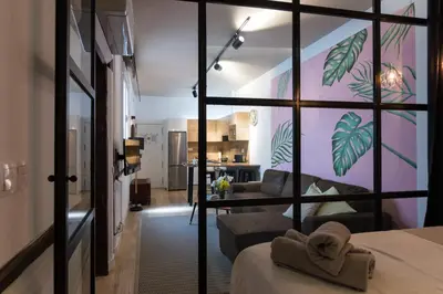 Cama o camas de una habitación en Apartamento En Centro De Madrid