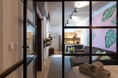 Cama o camas de una habitación en Apartamento En Centro De Madrid