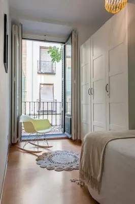 Cama o camas de una habitación en Apartamento con Estilo en Madrid de los Austrias -Tradición Renovada