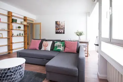 Zona de estar de Bright and Wide apartment - Avenida de America