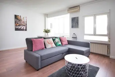 Zona de estar de Bright and Wide apartment - Avenida de America