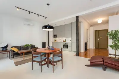 Zona de estar de Luxury Silver Apartment just steps from Gran Vía by Batuecas