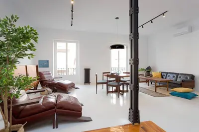 Zona de estar de Luxury Silver Apartment just steps from Gran Vía by Batuecas