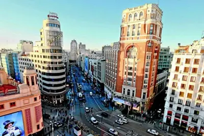 Vista general de Madrid o vista desde el apartamento