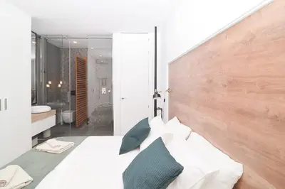 Cama o camas de una habitación en Beautiful Apartment in Quevedo by Batuecas