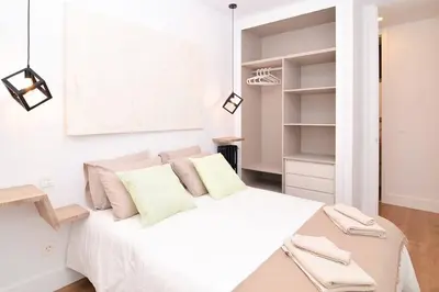 Cama o camas de una habitación en Beautiful Apartment in Quevedo by Batuecas