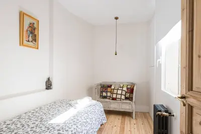 Cama o camas de una habitación en Impressive Apartment in Madrid Center by Batuecas