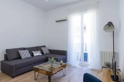 Zona de estar de Marvelous Apartment of 3 Bedrooms near La Latina by Batuecas