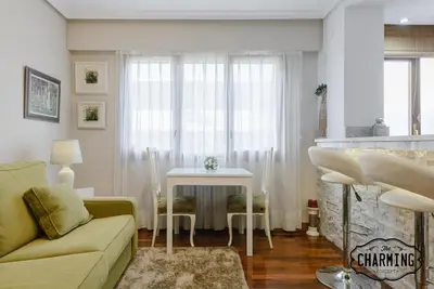 Zona de estar de Argüelles - Apartamento acogedor para 4, AC