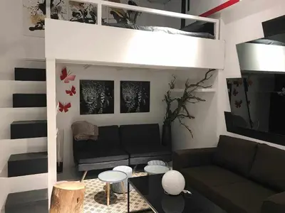 Zona de estar de (Esperanza) Modern & luxury space near Plaza Mayor