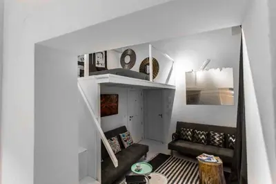 Zona de estar de (Belén) Modern & luxury space near Plaza Mayor