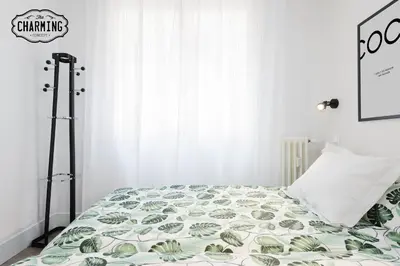Cama o camas de una habitación en Madrid City- Apartamento de 2 dormitorios