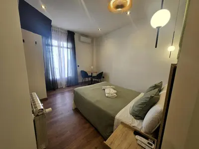 Cama o camas de una habitación en Hostal Main Street Madrid