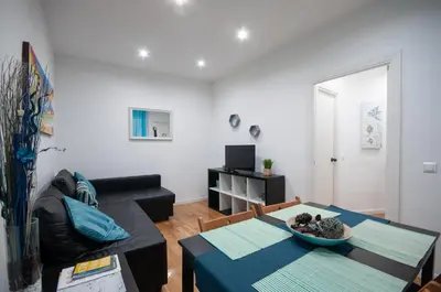 Cama o camas de una habitación en Acogedor Apartamento Lavapies