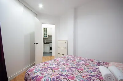 Cama o camas de una habitación en Acogedor Apartamento Lavapies