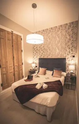 Cama o camas de una habitación en Apartamento Ópera Madrid Centro