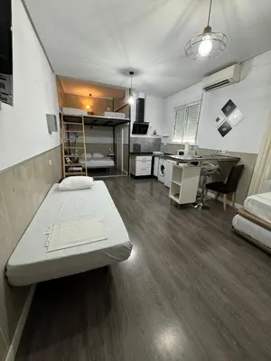 Cama o camas de una habitación en Aparsol Apartments