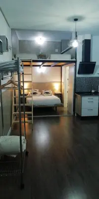 Cama o camas de una habitación en Aparsol Apartments