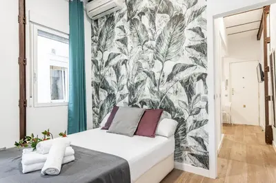 Cama o camas de una habitación en Waou Madrid Centro III - Alquiler Corta Duración