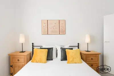 Cama o camas de una habitación en Antiques Market - Apartamento de 3 dormitorios con Parking