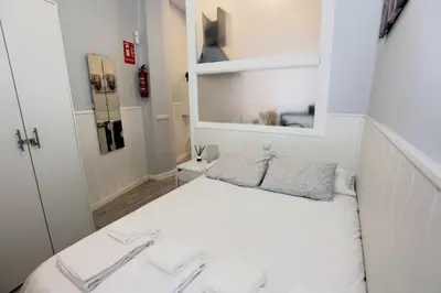 Cama o camas de una habitación en La casita de Valvanera