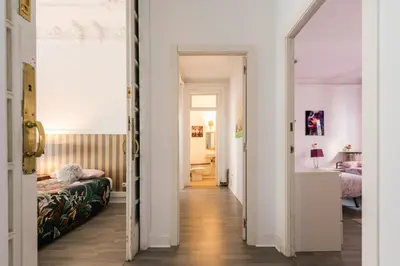 Cama o camas de una habitación en M&F 7 ROOMS/7 BATHROOMS OVER GRAN VIA