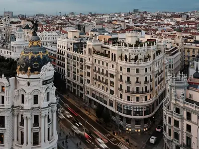 Vista general de Madrid o vista desde el hotel