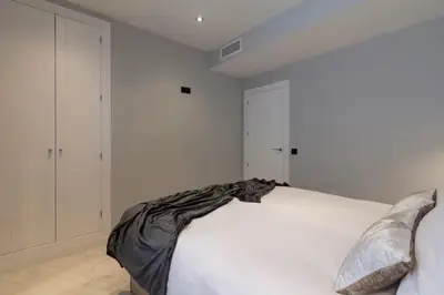 Cama o camas de una habitación en Central Gran Via