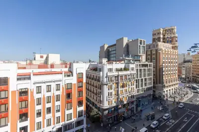 Vista general de Madrid o vista desde el apartamento