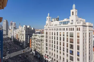 Vista general de Madrid o vista desde el apartamento