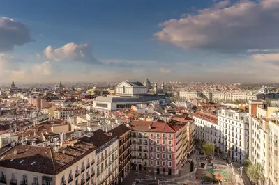 Vista general de Madrid o vista desde el hotel